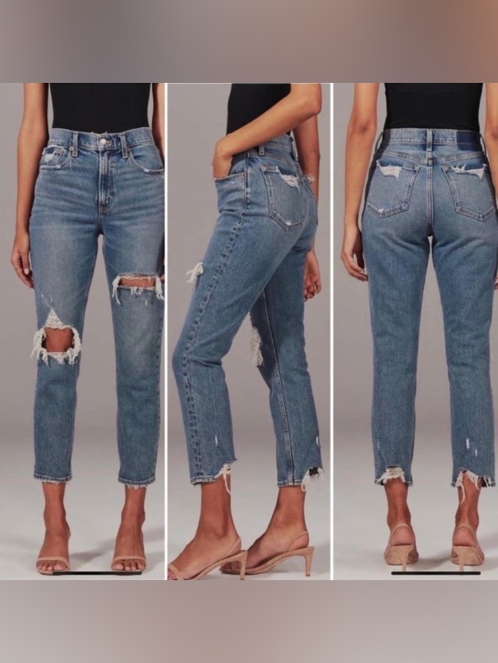 Abercrombie & Fitch high rise mom Jean size 14 short 32 NWOT